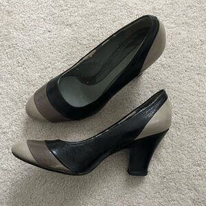 Elegant Black and Tan Women's Heels